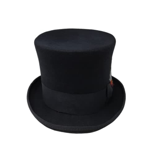 Shahin Differenttouch Victorian Black Wool Felt Hat, Size Large