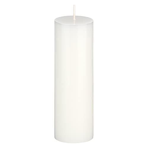 Premium Hand-Poured Unscented White Pillar Candle, 2" x 6" - Home Décor Events