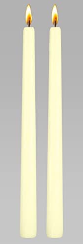 White Beeswax Ner Mitzvah candles - 8hr burn, tall pack of 2