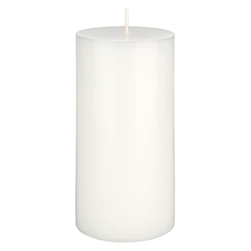 Premium Hand Poured Unscented White Pillar Candle, 3in x 6in, Home Décor