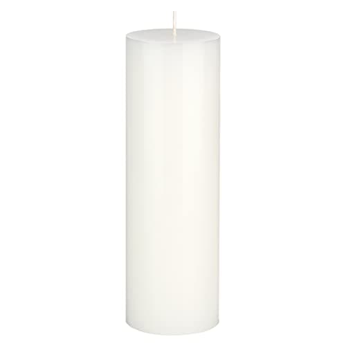 Hand Poured 3" x 9" Unscented White Solid Candle for Home Décor Events
