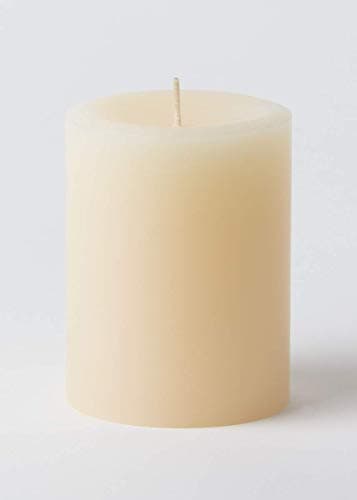 Mister Candle Dripless Assorted Pillar Candles for Wedding & Home Decor (Ivory)