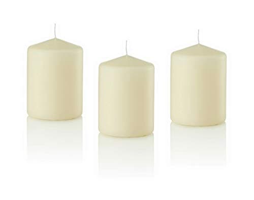 D'light 3x6 Inch Pillar Candles Set of 12 Ivory Bulk