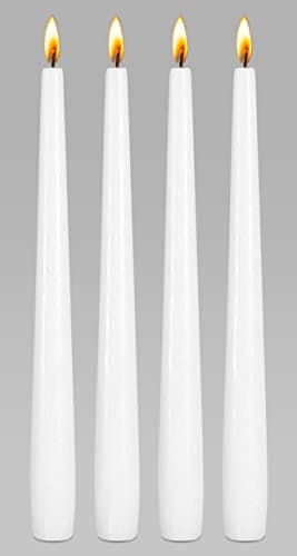 Passover Seder Candles - 8 Hour Burn Time - European Made - Pack of 4 Taper Candles
