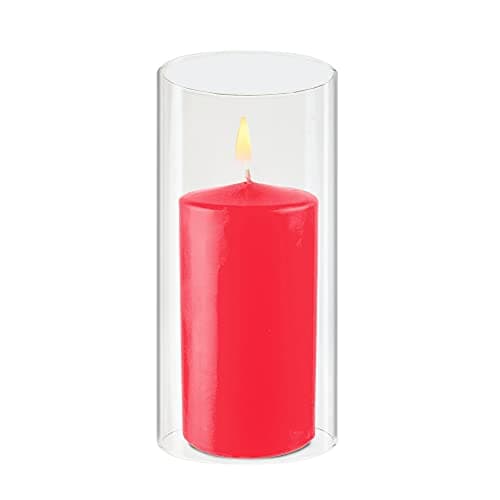 CYS D-3" H-6" Glass Hurricane Candleholder Clear Chimney Shade