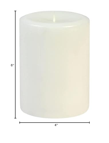White 6 Inch Pillar Candles - Set of 4