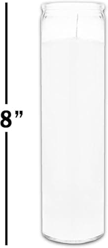 Aspen Brands Classic White Devotional Candles, Set of 6, 8-INCHES Tall