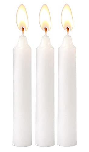 Ner Mitzvah Classic White 4-Inch Candles - 72 Pack for Shabbat and Beyond