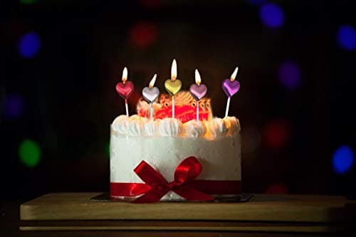 10 Cute Heart & Star Birthday Candles for Party and Wedding Cake Decoration Supplies