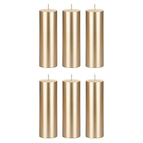 Premium Hand-Poured Unscented White Pillar Candle, 2" x 6" - Home Décor Events