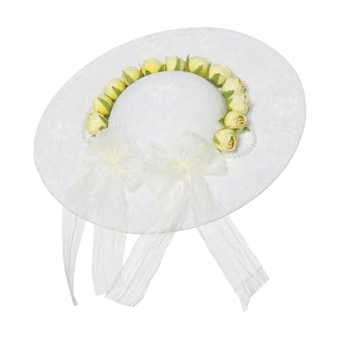 COSDREAMER Victorian Floral Flat Hat for Women and Girls