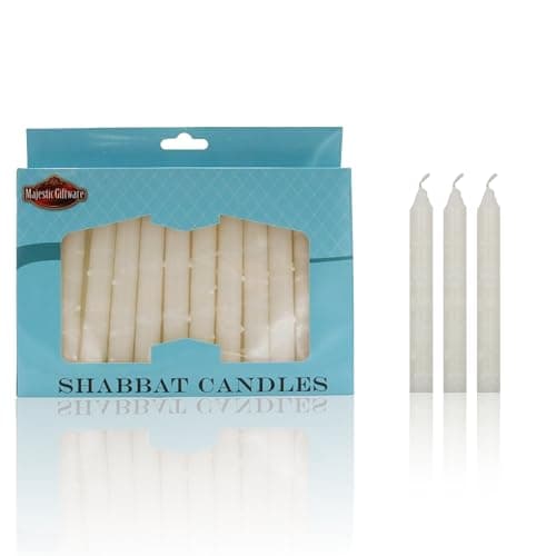 Safed 12-Pack Harmony Violet Shabbat Candles - Dripless & Traditional (SC-SHHR-V)