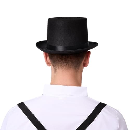Spooktacular Creations Deluxe Black Magician Top Hat for Adults, Kids & Halloween