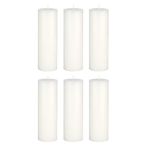 Hand Poured 3" x 9" Unscented White Solid Candle for Home Décor Events