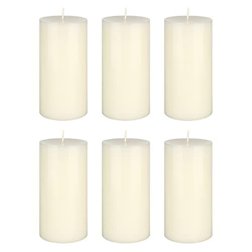 Premium Hand Poured Unscented White Pillar Candle, 3in x 6in, Home Décor