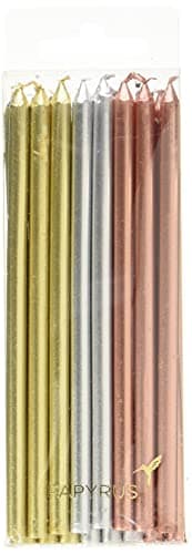 Papyrus Metallic Birthday Candles (24-Count)