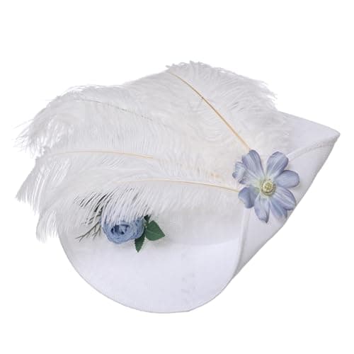 COSDREAMER Victorian Floral Flat Hat for Women and Girls
