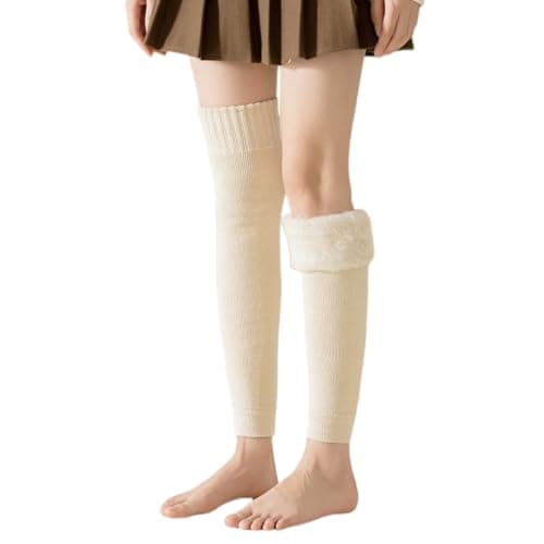 Women's Winter Fleece Lined Over Knee Leg Warmers
