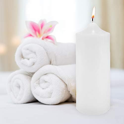 Super Z Unscented Pillar Candles for Weddings and Home Decoration