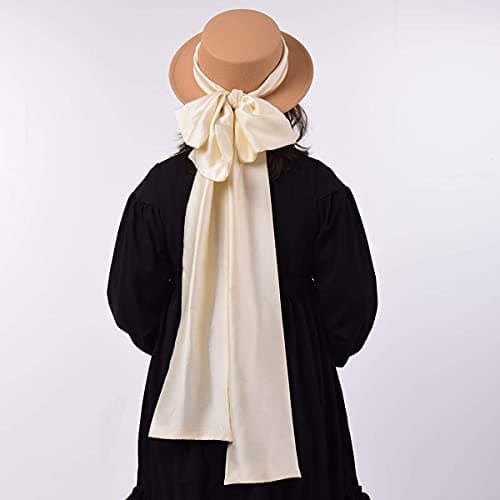 COSDREAMER Victorian Tea Party Sun Hat with Wide Ribbons