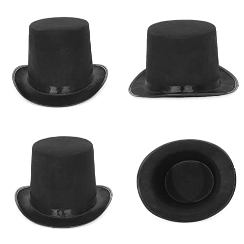GEMVIE Vintage Style Felt Top Hat for Costume Parties