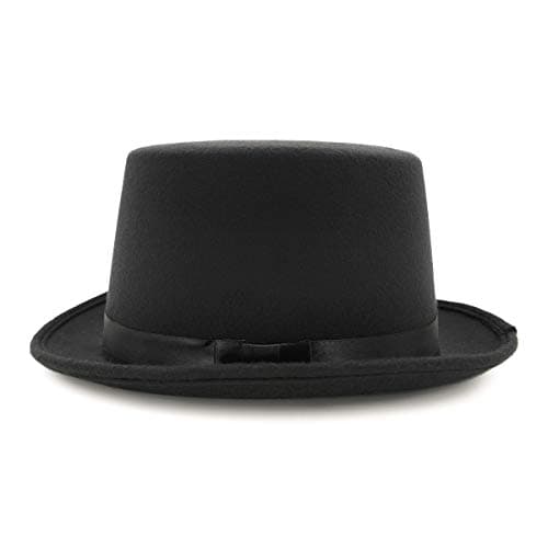 TrendsBlue Classic Premium Black Felt Top Hat for Magicians and Ringmasters