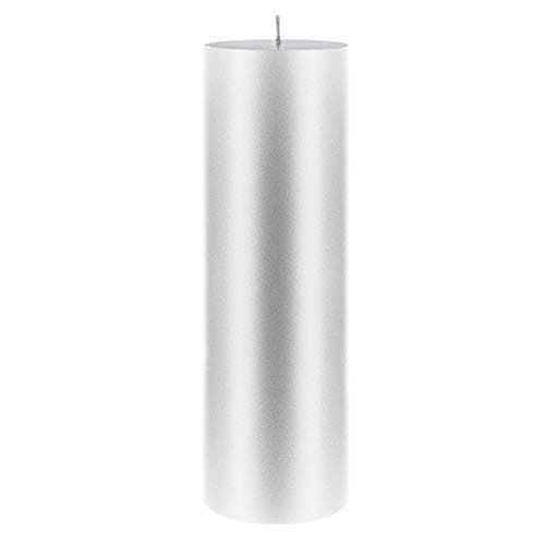 Hand Poured 3" x 9" Unscented White Solid Candle for Home Décor Events