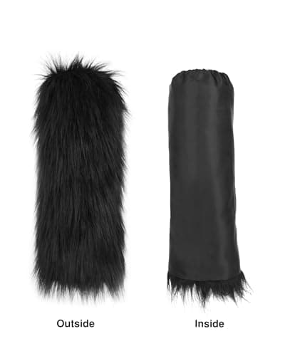 Aiphamy Women's Fluffy Faux Fur Leg Warmers for Winter
