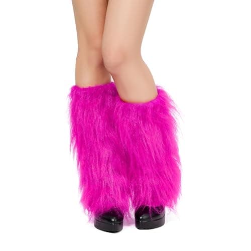 Zando Women's Soft Fur Leg Warmers Fluffy Boot Cuffs for Winter