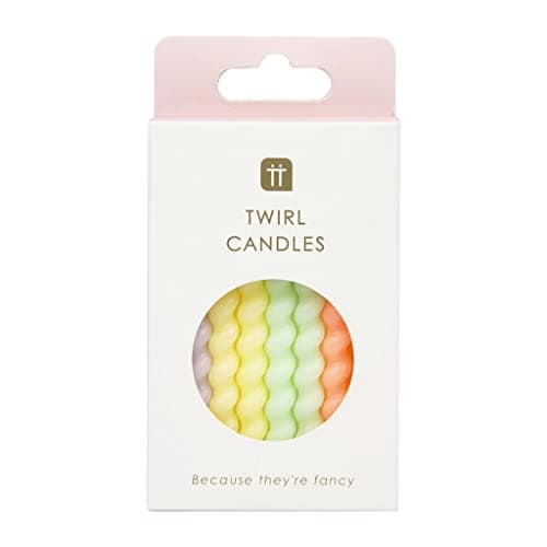 Pastel Birthday Candles - Colorful Decorations for Birthdays, Parties & Showers - 8 Pack