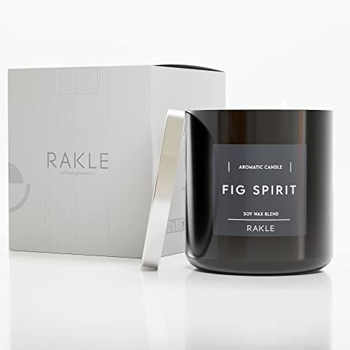 RAKLE Fig Spirit Scented Candle - Premium Soy Wax 16.9 oz Jar