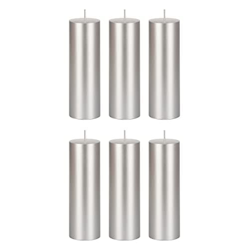 Premium Hand-Poured Unscented White Pillar Candle, 2" x 6" - Home Décor Events