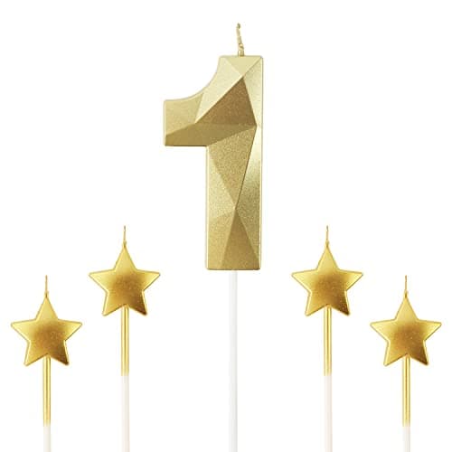 Personalized 3D Diamond Shaped Birthday Candles
