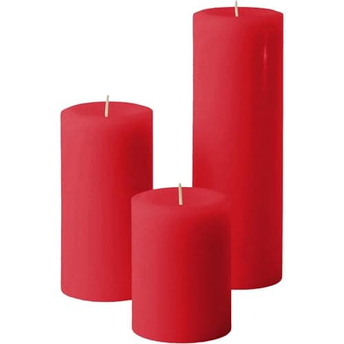 Mister Candle Ivory Dripless 3 Inch Pillar Candles Set of 3