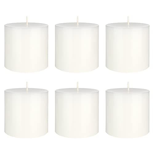 Premium White Unscented Pillar Candle, 3x3 Inch, Home Décor and Weddings
