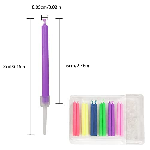 Happy Birthday Cake Candles with Colorful Holders for Magical Celebrations (12)