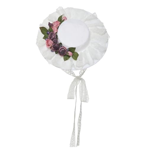 COSDREAMER Victorian Floral Flat Hat for Women and Girls