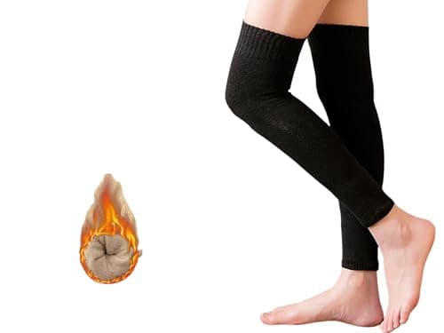 Women's Winter Fleece Lined Over Knee Leg Warmers
