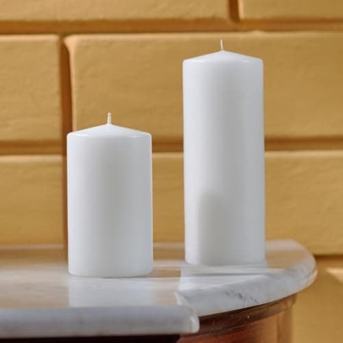 Simply Soson White Pillar Candles, Set of 6, 2.5x6 Inch