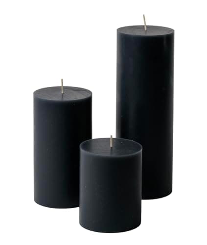 Mister Candle Dripless Assorted Pillar Candles for Wedding & Home Decor (Ivory)