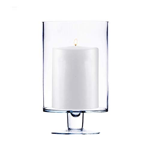 CYS EXCEL Glass Hurricane Pillar Candle Holder, Multiple Size Choices