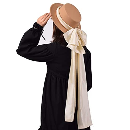 COSDREAMER Victorian Tea Party Sun Hat with Wide Ribbons