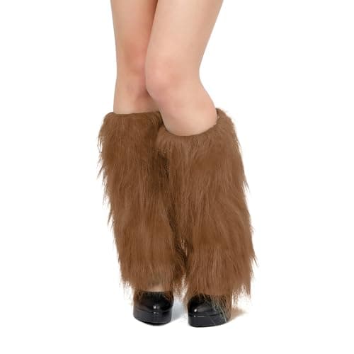 Zando Women's Soft Fur Leg Warmers Fluffy Boot Cuffs for Winter