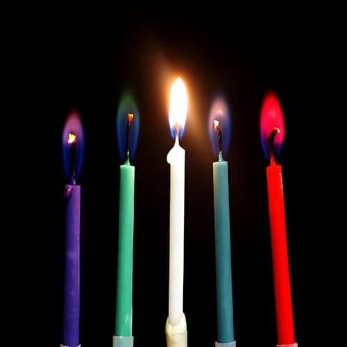 Gorgeous 12pcs Happy Birthday Candles for Cake, Colorful Flame Holders Included