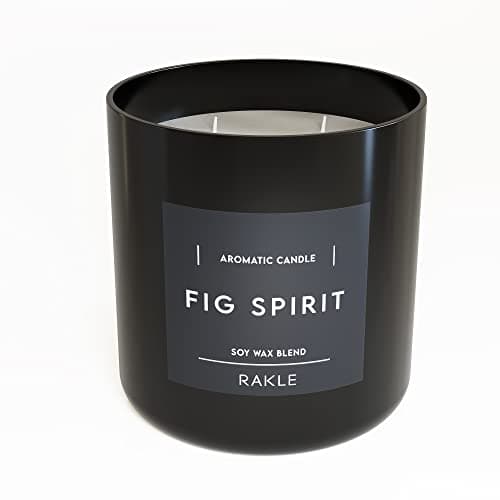RAKLE Fig Spirit Scented Candle - Premium Soy Wax 16.9 oz Jar