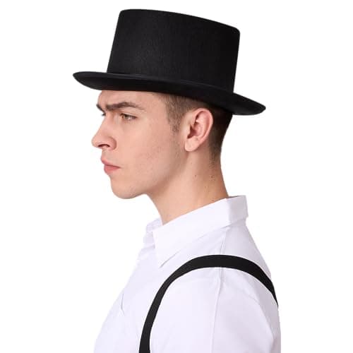 Spooktacular Creations Deluxe Black Magician Top Hat for Adults, Kids & Halloween