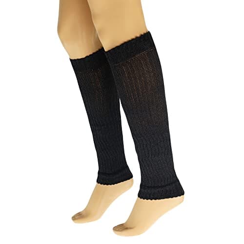 American-Made AWS Women's Retro Knitted Cotton Leg Warmers Soft & Stretchy