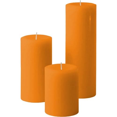 Mister Candle Ivory Dripless 3 Inch Pillar Candles Set of 3