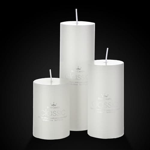 Slim Pillar Candles and Glass Cylinder Vases for Table Decoration (120 Pcs)