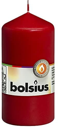 BOLSIUS White Pillar Candle - 115 Hours Burn Time, Premium Quality